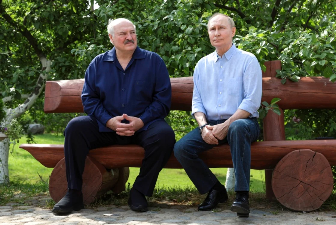 Putin și Lukașenko pe Insula Valaam FOTO EPA EFE jpg