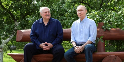 Putin și Lukașenko pe Insula Valaam FOTO EPA EFE jpg