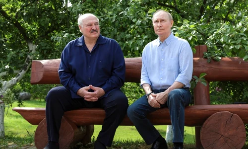 Putin și Lukașenko pe Insula Valaam FOTO EPA EFE jpg