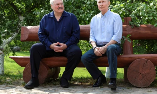 Putin și Lukașenko pe Insula Valaam FOTO EPA EFE jpg