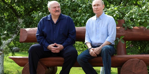 Putin și Lukașenko pe Insula Valaam FOTO EPA EFE jpg