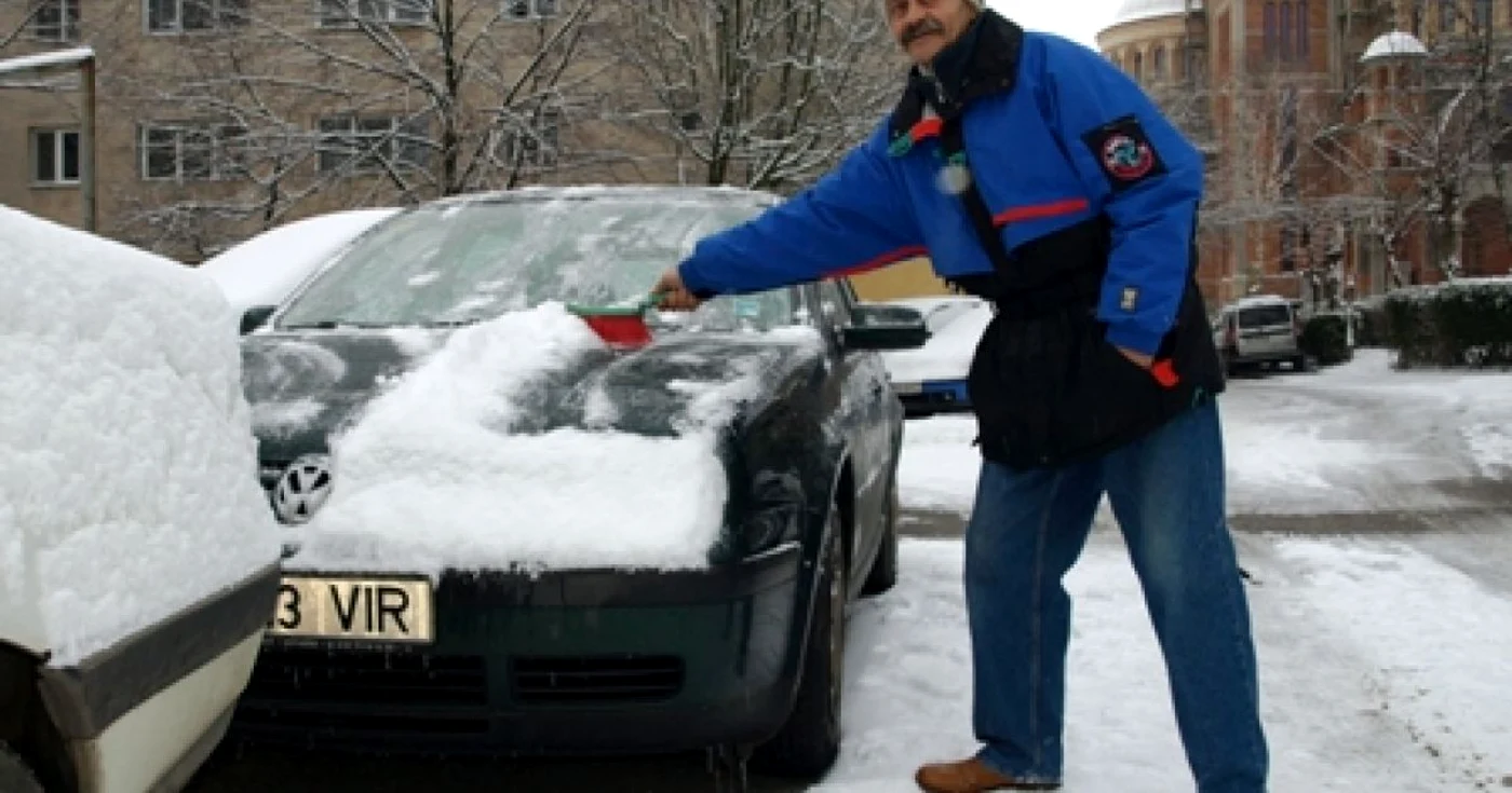Petru Vescan s-a pregătit psihic pentru aventura rutieră pe zăpadă. Foto: D. Guţă