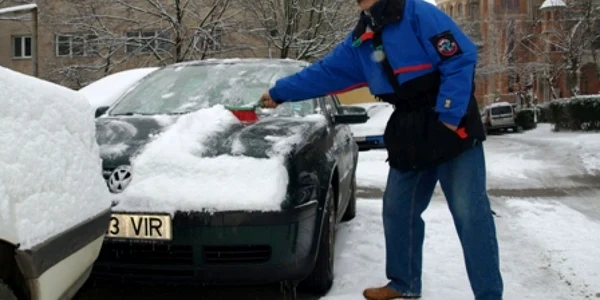 Petru Vescan s-a pregătit psihic pentru aventura rutieră pe zăpadă. Foto: D. Guţă