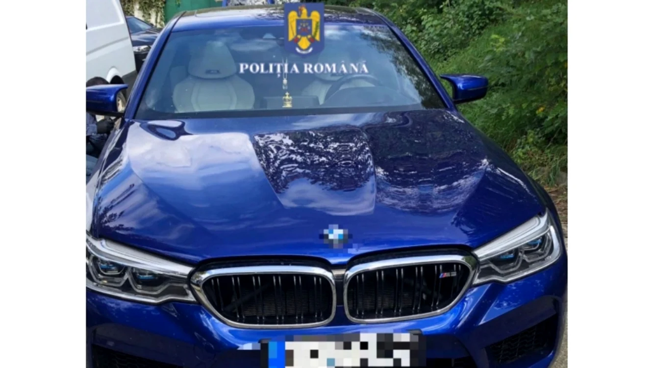 Limuzina BMW a fost evaluată la 136.000 de euro FOTO Poliția Română
