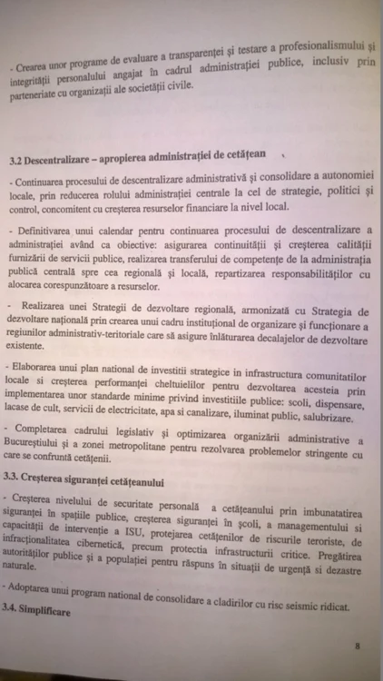 Program de guvernare Dacian Ciolos pagina 8