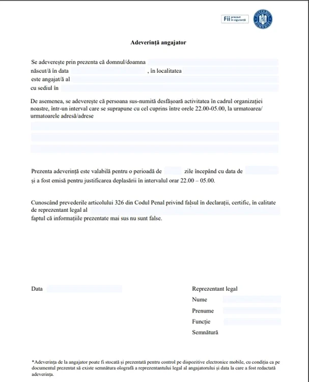 
    Declarație pe proprie răspundere, indiferent de rata de incidență  