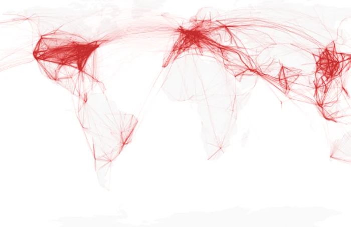 trafic aerian evolutie coronavirus