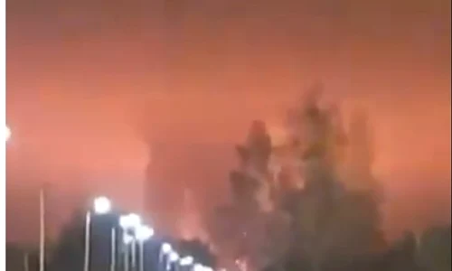 depozit de munitii in flacari FOTO Captura video jpg