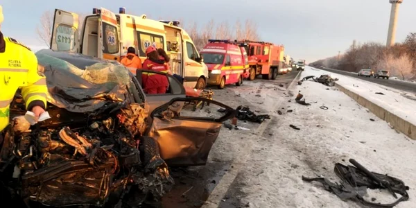 Accident rutier Giurgiu FOTO ISU Giurgiu