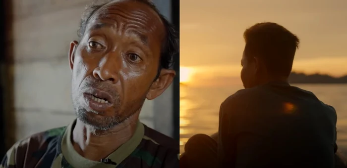 Oamenii care nu pun aproape niciodată piciorul pe uscat / foto: colaj captură video