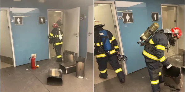 Incendiu la Aeroportul Otopeni: foc pus intenționat într-o toaletă. O suspectă a fost internată la psihiatrie