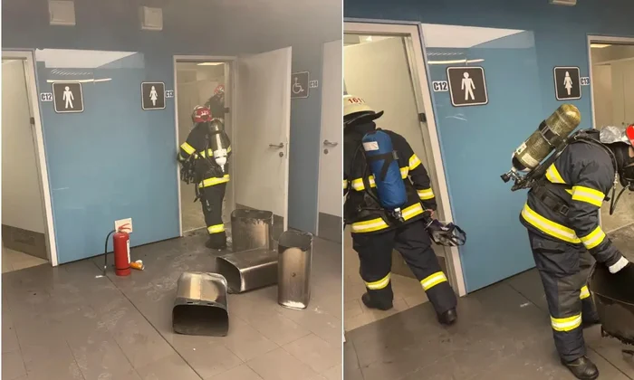 Incendiu la Aeroportul Otopeni: foc pus intenționat într-o toaletă. O suspectă a fost internată la psihiatrie