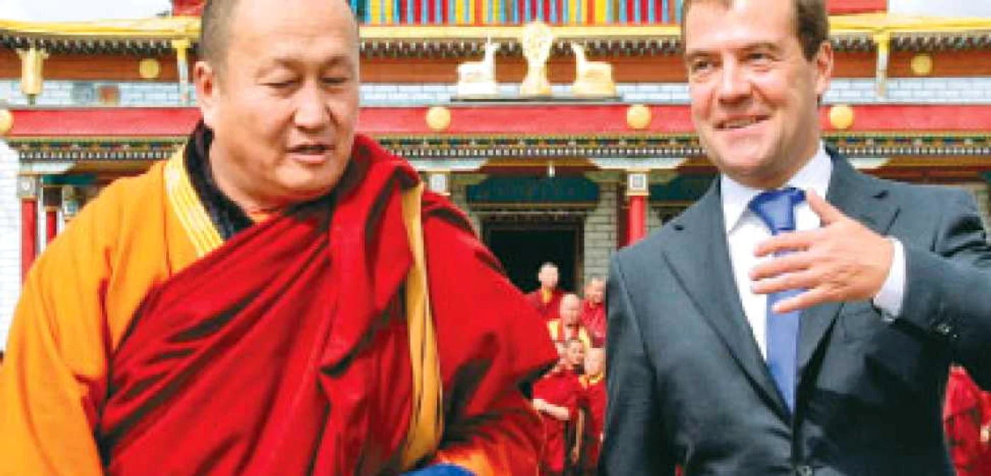 Sfântul Medvedev, pogorât  printre budişti