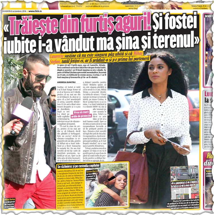 Click! a relatat  pe larg despre  scandalul dintre  foştii iubiţi