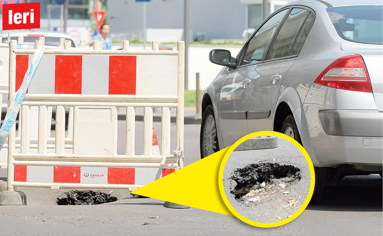 
    O porţiune de asfalt s-a surpat în nordul Capitalei acum câteva zile şi nimeni nu a mişcat un deget să o repare  