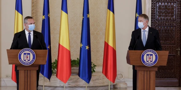 Klaus Iohannis - Nicolae Ciucă - premier desemnat - 21 oct 2021 / FOTO Inquam Photos / George Călin