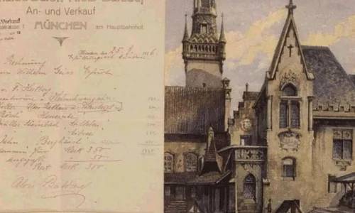 O pictură realizată de Adolf Hitler scoasă la licitaţie jpeg