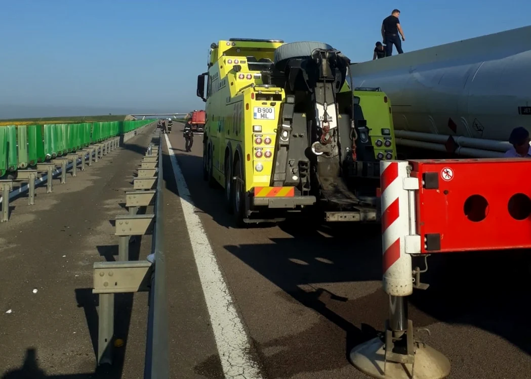 Circulaţie închisă pe A2                                                           FOTO CNAIR