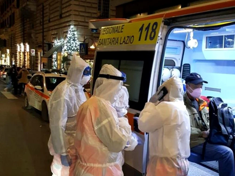 Ambulanta carantina coronavirus Italia FOTO Corriere della Sera