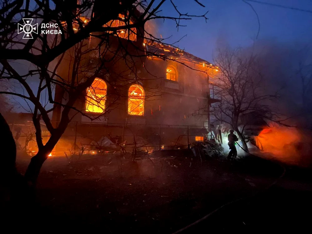 Kievul lovit cu rachte și dorne/FOTO:X