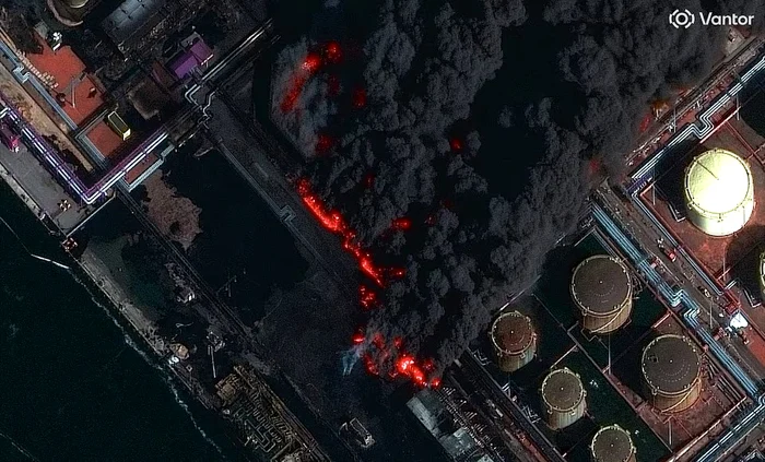 O explozie puternică a zguduit portul Ust-Luga FOTO: X/ @p_communityhub