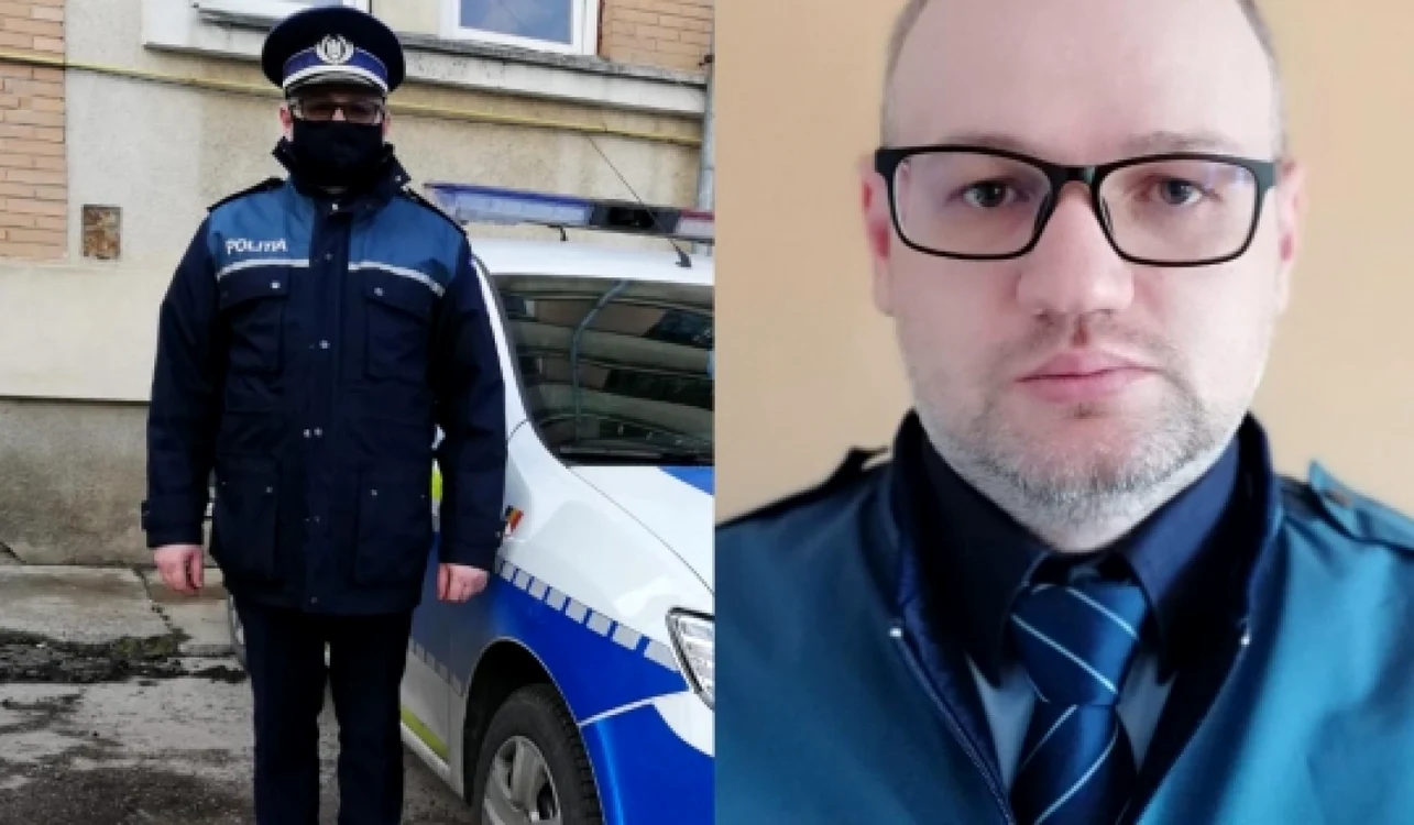 Constantin Rusu, un poliţist aflat la locul potrivit exact când trebuia FOTO Poliţia Neamţ