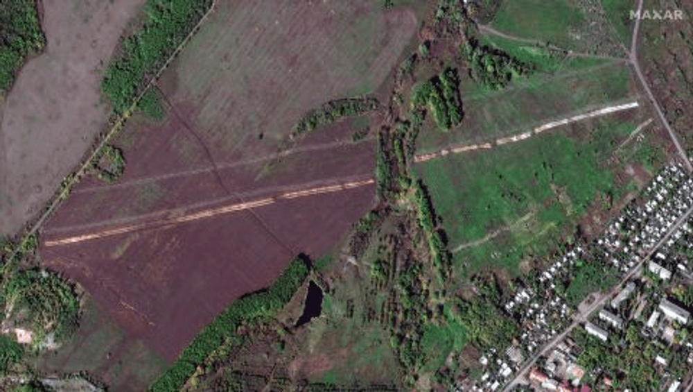 Fortificație de aproximativ 2 kilometri, construită în estul Ucrainei