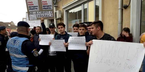elevi protest arad