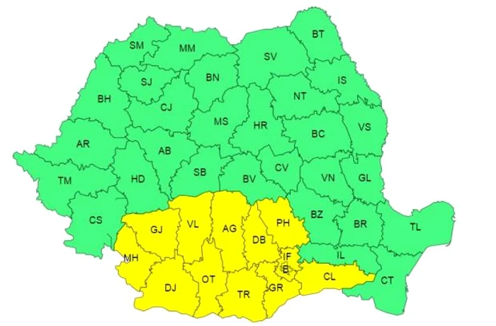 Căldura revine în România, județele aflate sub cod galben de caniculă