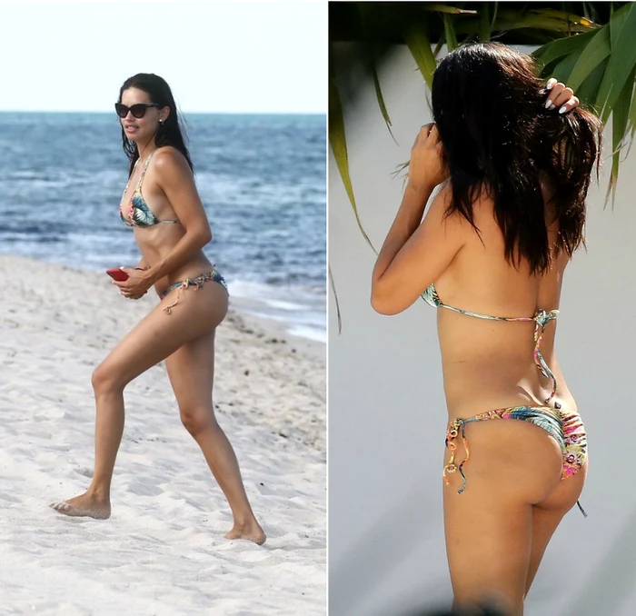 Adriana Lima a fost surprinsă pe o plajă din MiamiFoto: Profimedia