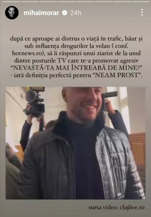 Foto: Captură video/ Instagram/ Mihai Morar