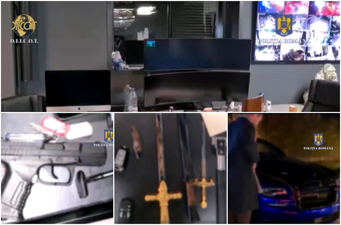 Imagini de la perchezitiile in casa fratilor Tate FOTO captură video