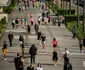 Spaniolii au ieşit pe străzi şi pot face sport după 49 de zile de izolare FOTO Guliver / Getty Images 