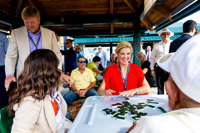 Regina Maxima în timpul unei vizite la Dominopark din Little Havana, Miami, în timpul vizitei lor de trei zile la Philadelphia, Washington și Miami, în SUA, Profimedia (3) jpg