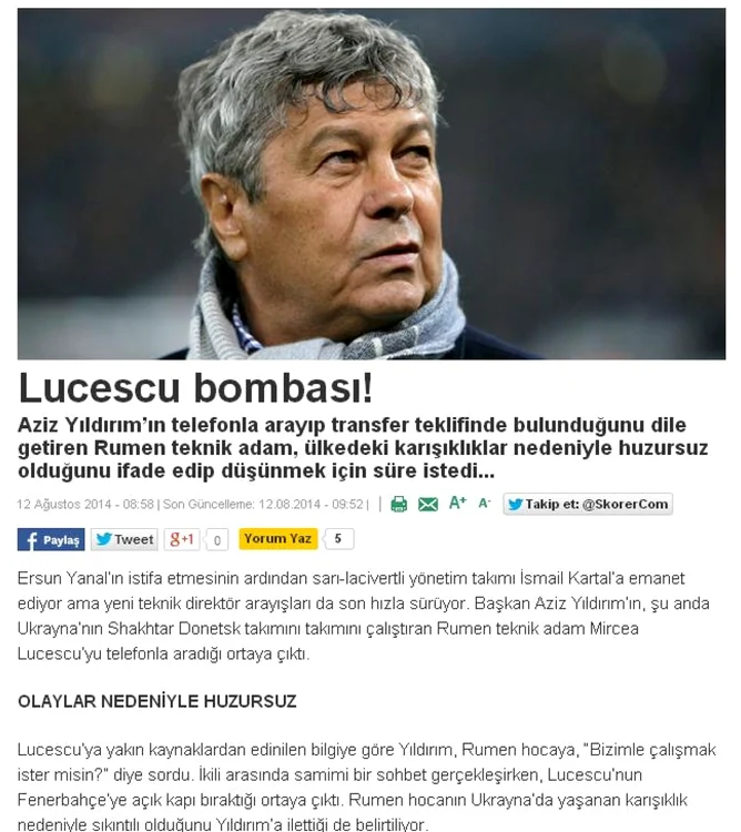 lucescu captura milliyet