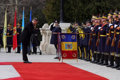 Ceremonia care a marcat plecarea fostului președinte Klaus Iohannis de la Palatul Cotroceni FOTO Inquam Photos / Octav Ganea