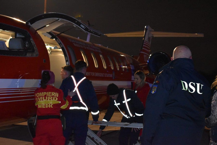 Forțele Aeriene Române au evacuat 12 pacienți palestinieni din Gaza. Cinci dintre ei vor fi tratați la două spitale de copii din București