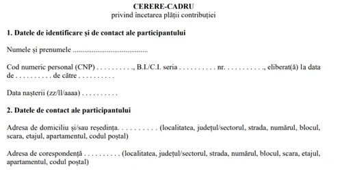 cerere cadru retragere pilonul 2