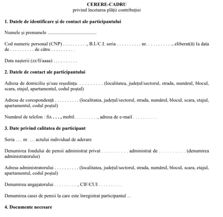 cerere cadru retragere pilonul 2