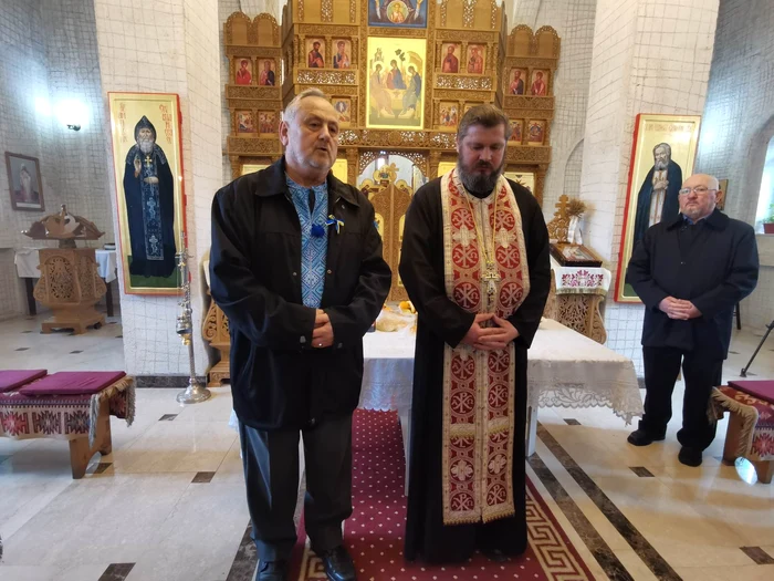 Gheorghe Hleba, președintele UUR, la Biserica Ucraineană din Timișoara FOTO Ștefan Both