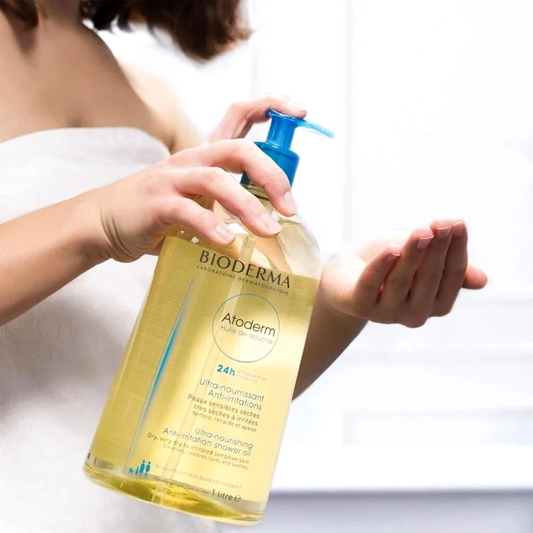 Ulei de duș hidratant Atoderm Bioderma pentru piele sensibilă Foto Idealo.com