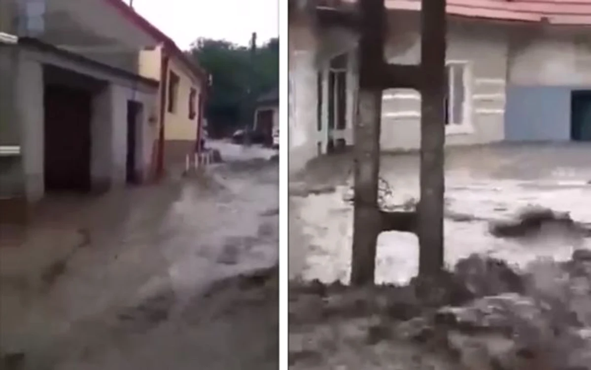 Meteorologii au emis pentru judeţul Caraş- Severin, cod portocaliu de instabilitate atmosferică accentuată. FOTO captură video