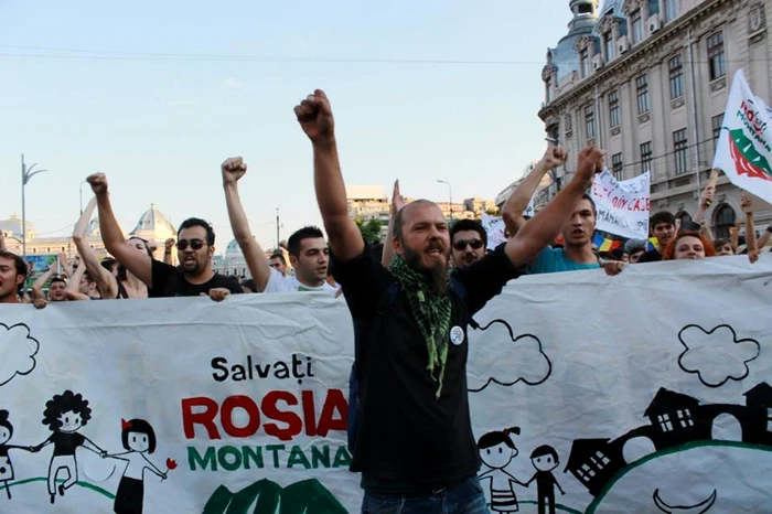 Mihnea Blidariu, proteste anti-RMGC, 2013.