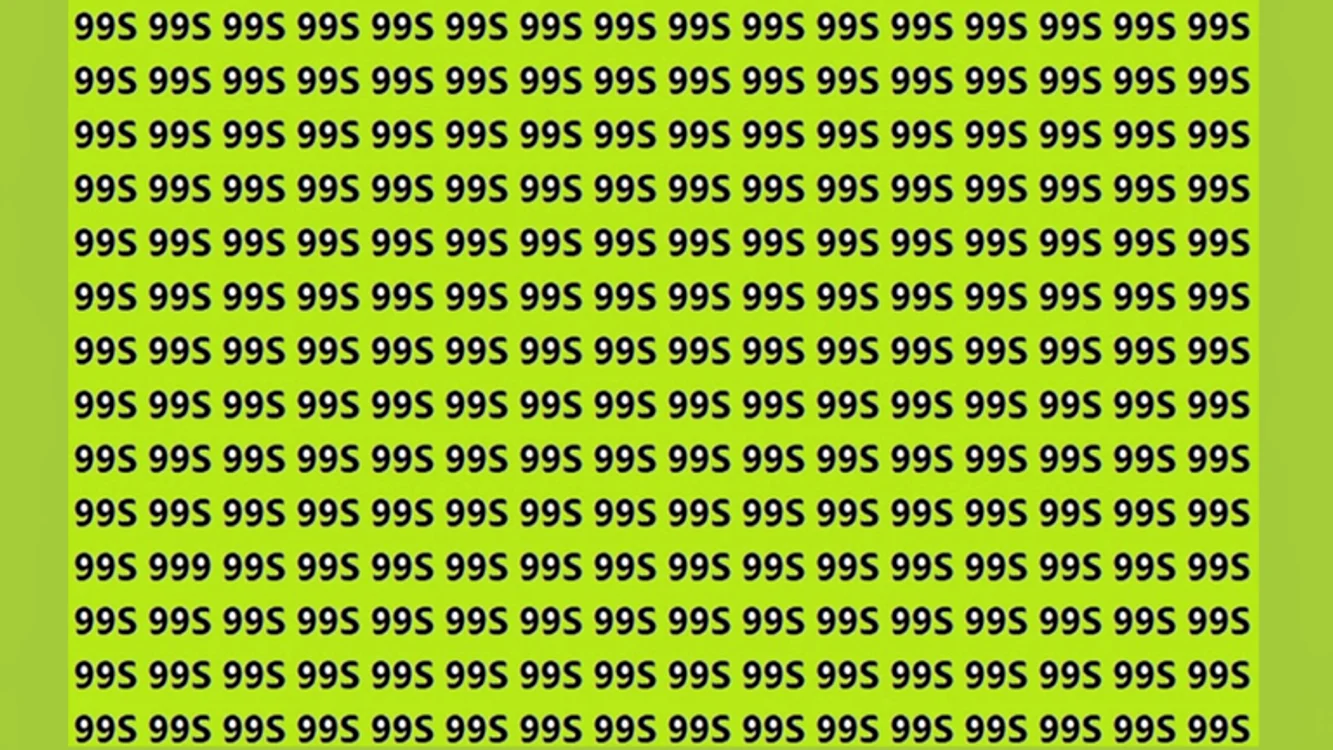Doar un adevărat geniu cu un IQ mai mare poate identifica numărul „999”, în doar 7 secunde