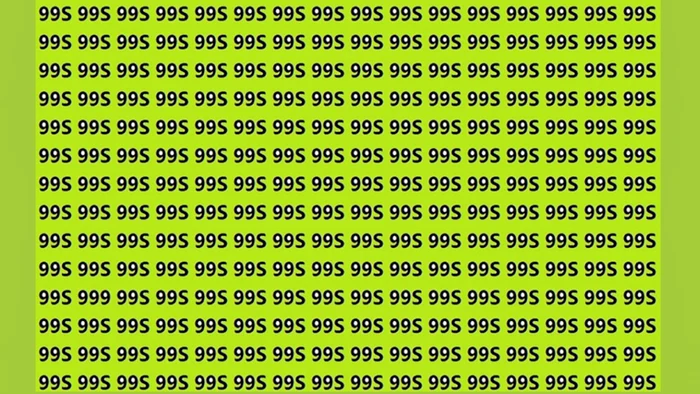 Doar un adevărat geniu cu un IQ mai mare poate identifica numărul „999”, în doar 7 secunde