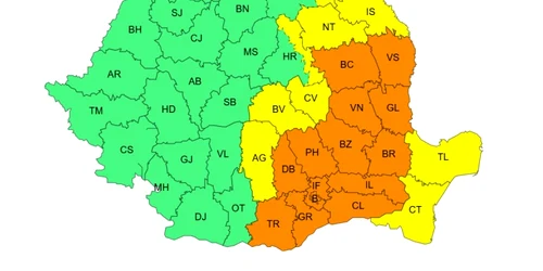 cod portocaliu si galben 25 mai 2025 foto avertizare ANM jpg