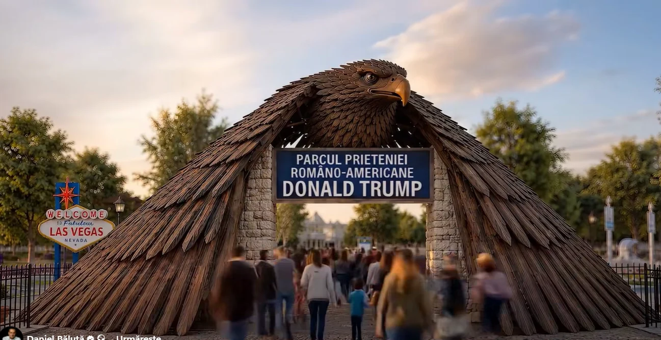 Cum va arăta parcul „Donald Trump” din București: Daniel Băluță a prezentat un proiect cu rachete, cinema și simboluri americane.