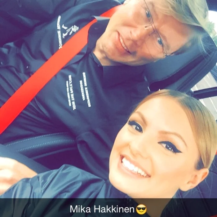 
    Alexandra Stan și Mika Hakkinen fac cea mai bună echipăFoto: Arhivă personală  