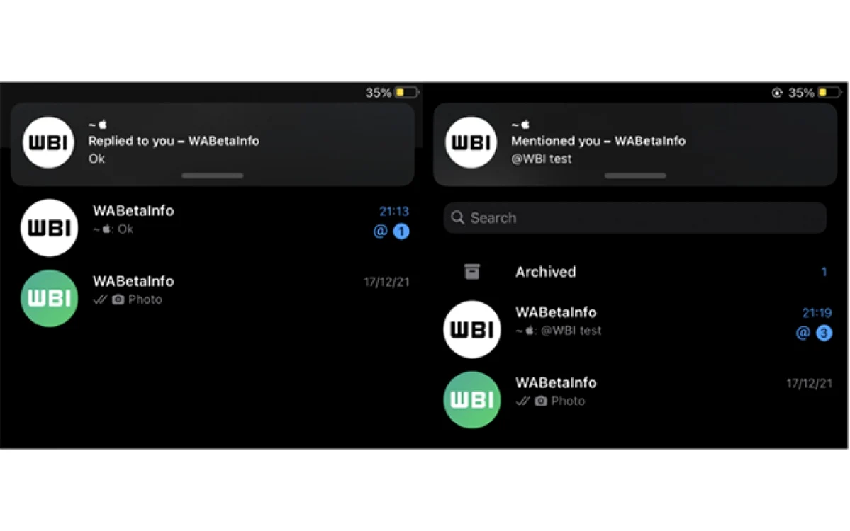 FOTO WABetaInfo