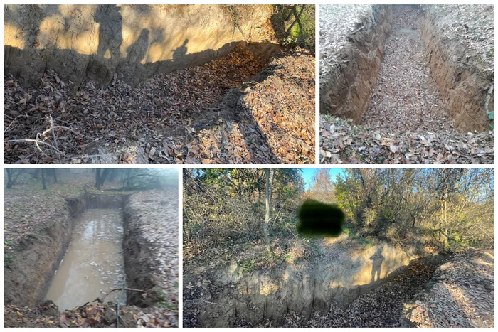 Hoţii de lemne nu mai pot astupa şanţurile şi nici nu le pot ocoli Foto: Laura Gal